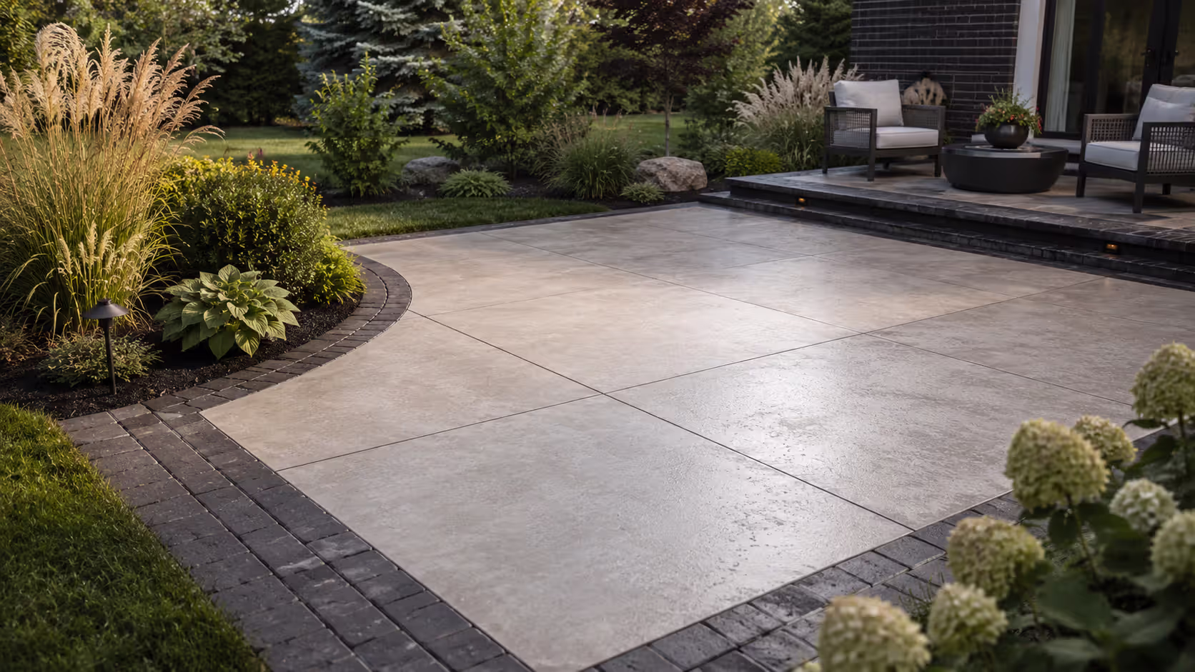 Concrete and Paver Contrast