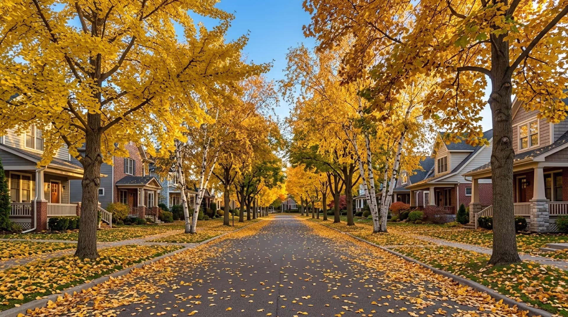 Golden Trees in Autumn