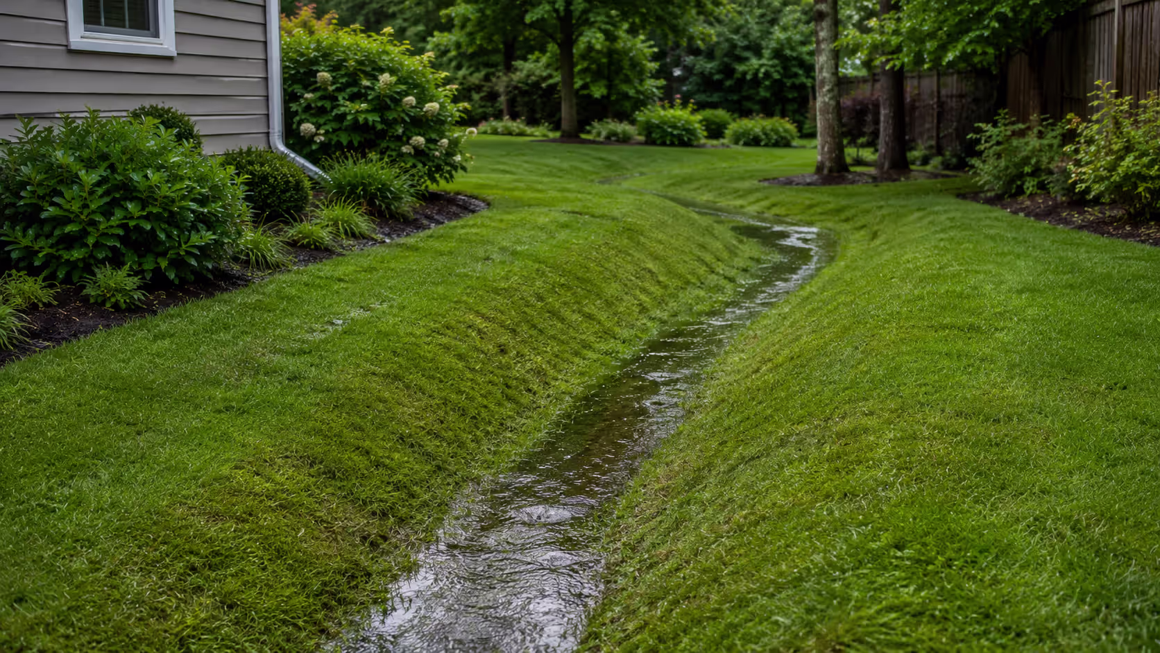 Drainage Swale in Action