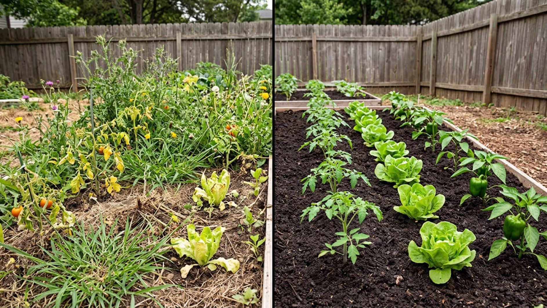 comparison of untreated and solarized garden beds